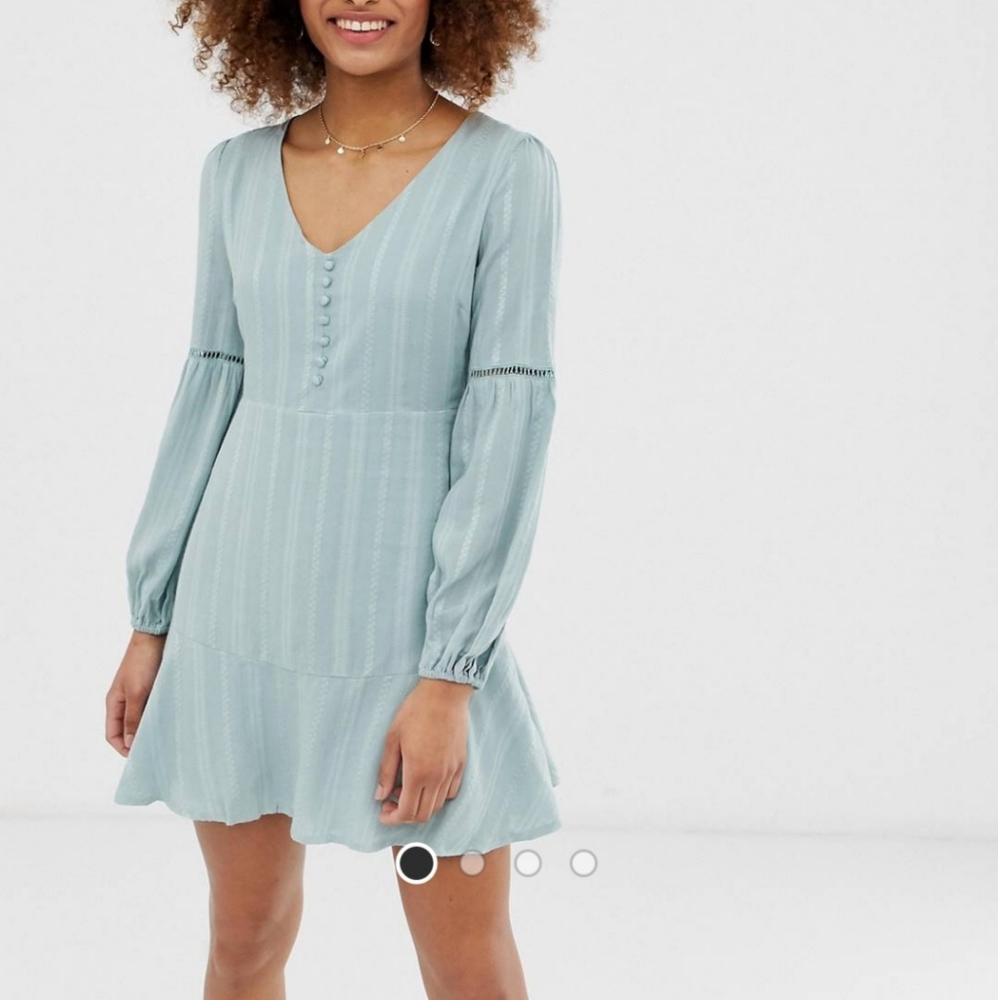 Gilli smoke dress with button front detail
